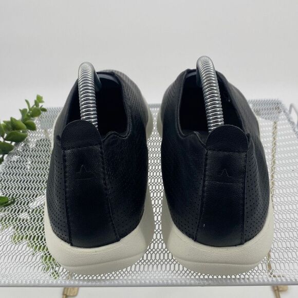 ABEO Virge Leather Comfort Slip -On Flats Breathable Black 8.5 New - Picture 5 of 11